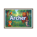 Calm archer Forest Friends Personalized Wall Art