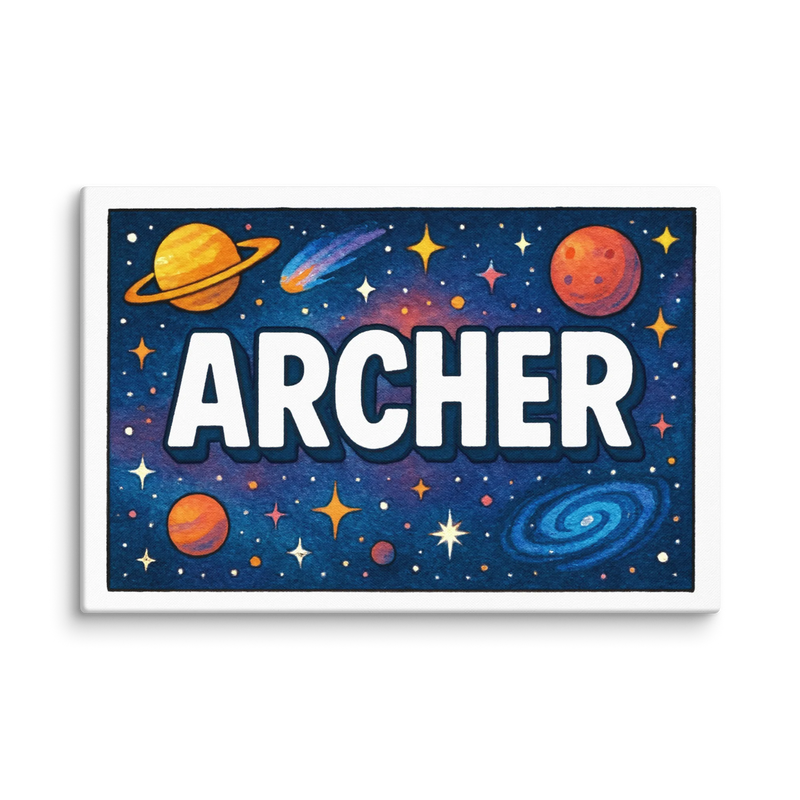 Adventurous archer Space Explorer Name Art