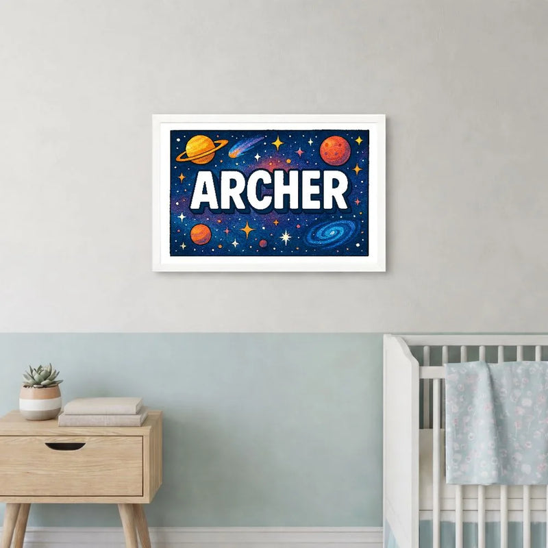 Adventurous archer Space Explorer Name Art