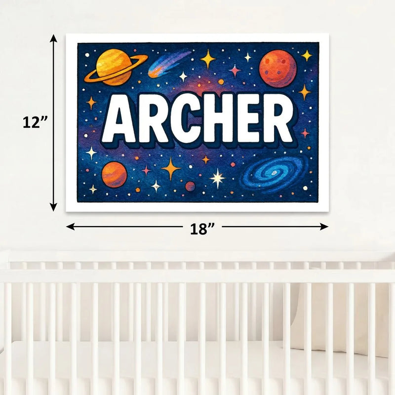 Adventurous archer Space Explorer Name Art