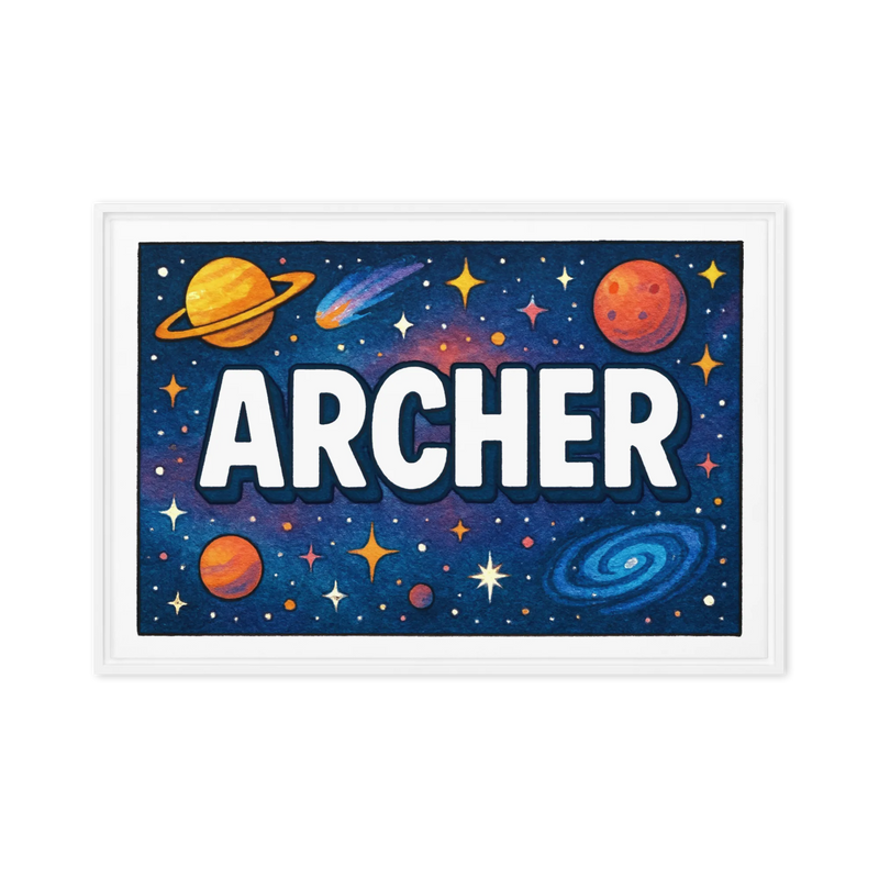 Adventurous archer Space Explorer Name Art