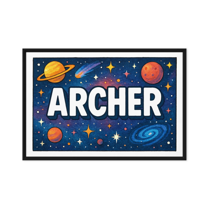 Adventurous archer Space Explorer Name Art