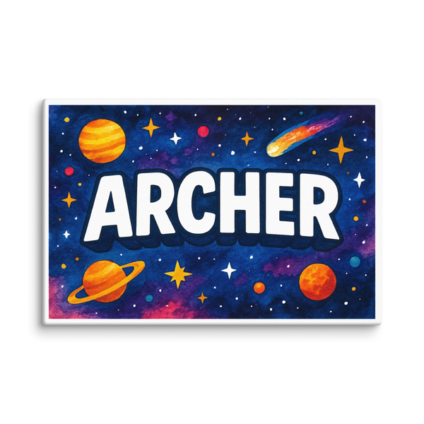 Archer Personalized Space Explorer Name Art
