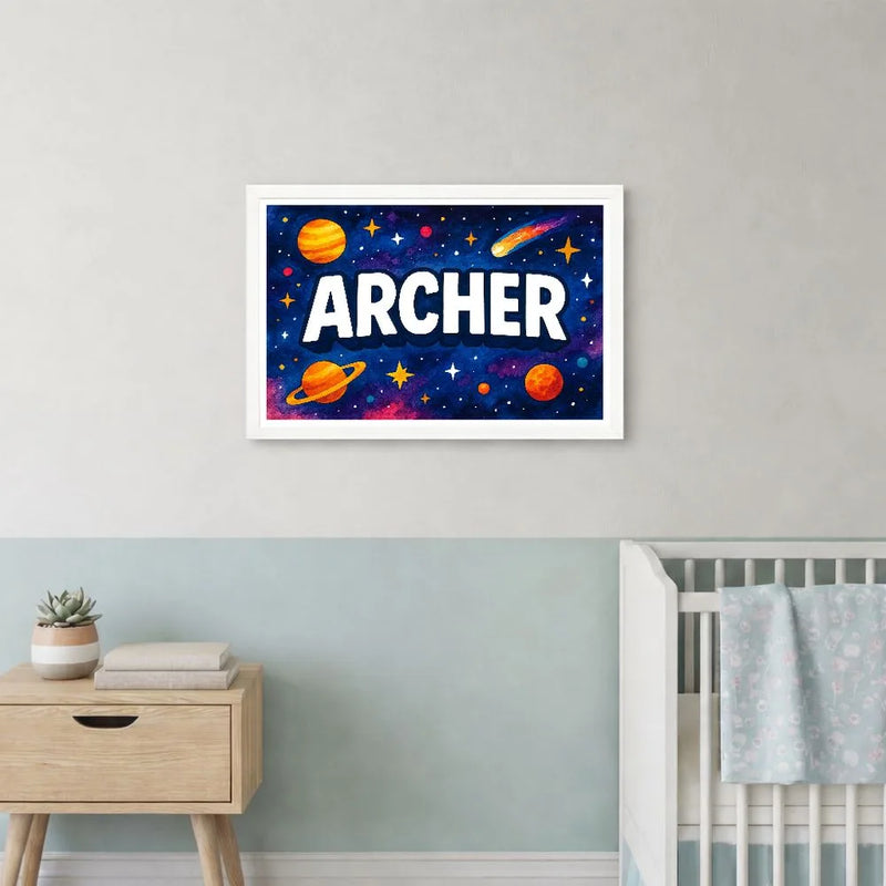 Adventurous archer Space Explorer Name Art
