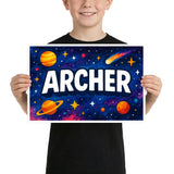 Adventurous archer Space Explorer Name Art