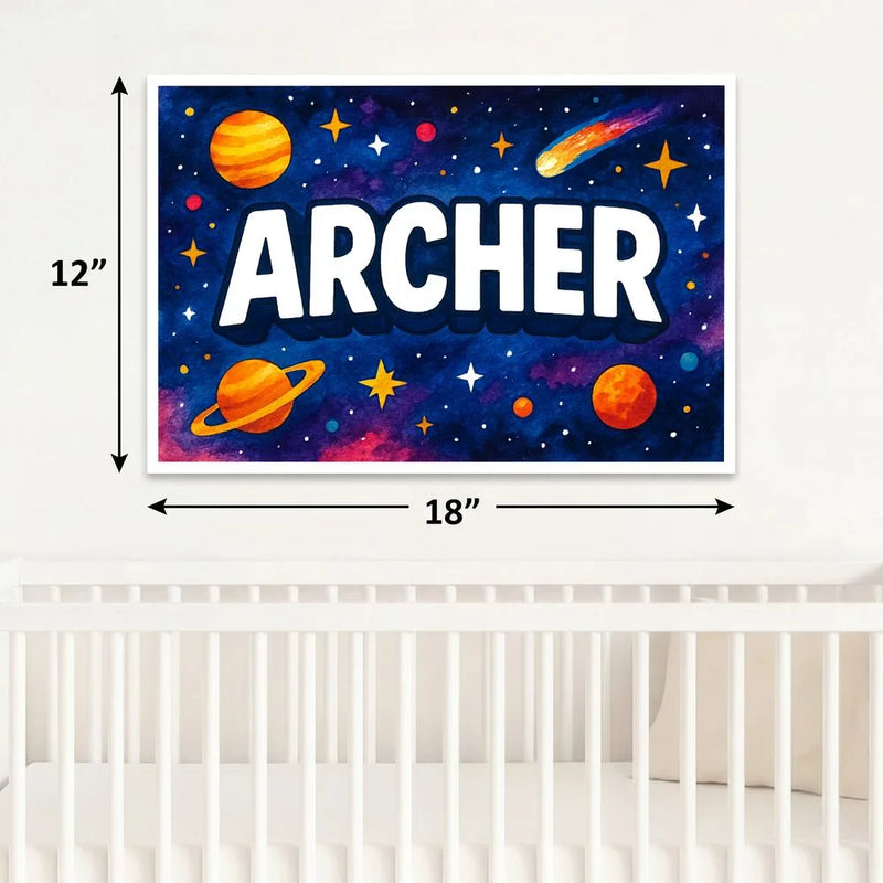 Adventurous archer Space Explorer Name Art