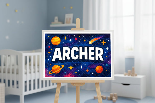 "Archer" Amongst the Stars Personalized Space Artwork