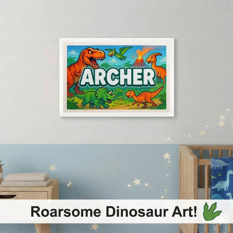 Adventurous archer Dinosaur Adventure Name Art