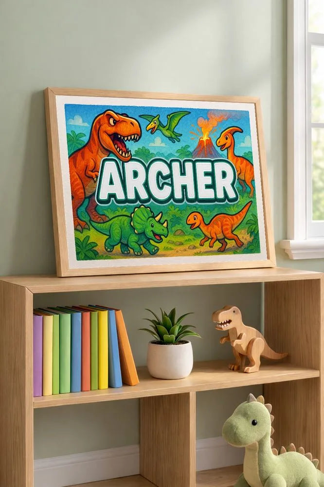 Adventurous archer Dinosaur Adventure Name Art