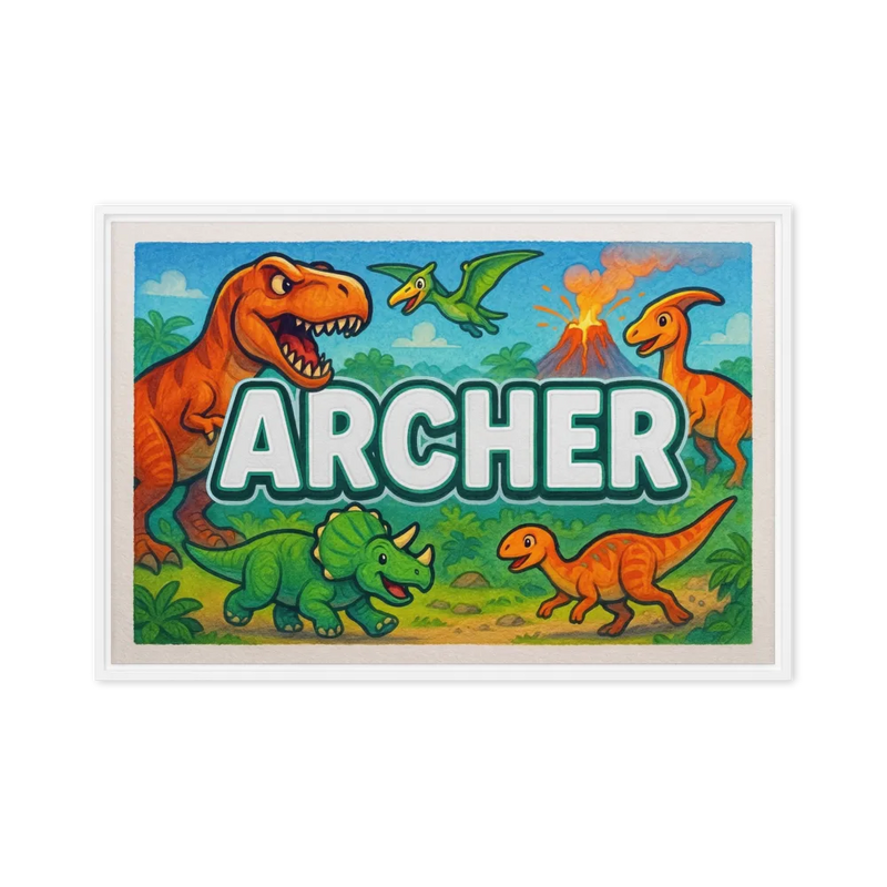 Adventurous archer Dinosaur Adventure Name Art