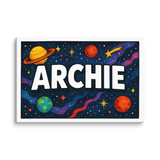 Adventurous archie Space Explorer Name Art