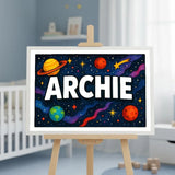 Adventurous archie Space Explorer Name Art
