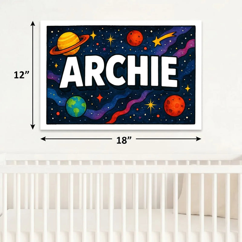 Adventurous archie Space Explorer Name Art