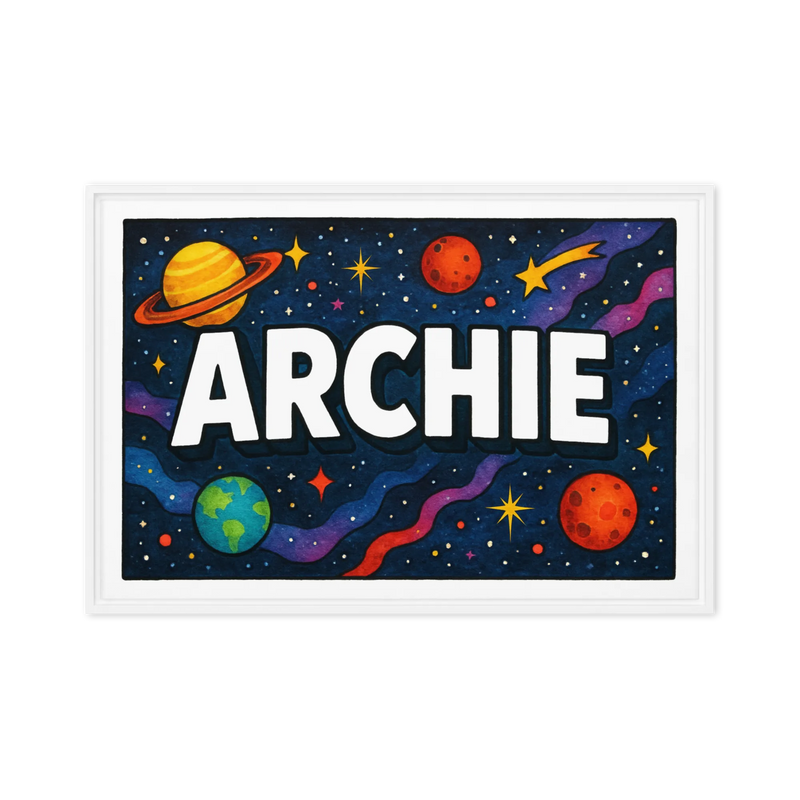 Adventurous archie Space Explorer Name Art