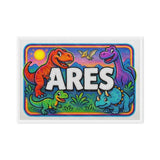 Ares Name Art - Dinosaur Adventure personalized wall print for kids