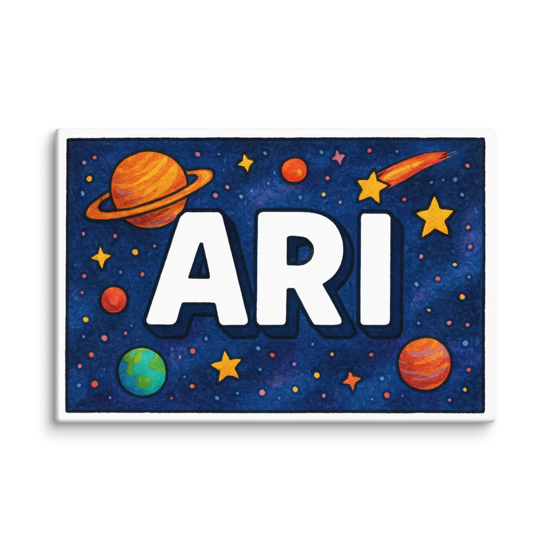 Adventurous ari Space Explorer Name Art