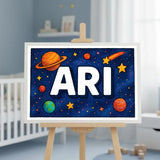 Adventurous ari Space Explorer Name Art