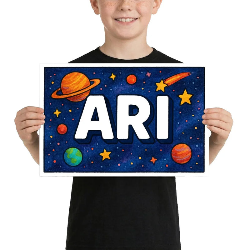Adventurous ari Space Explorer Name Art