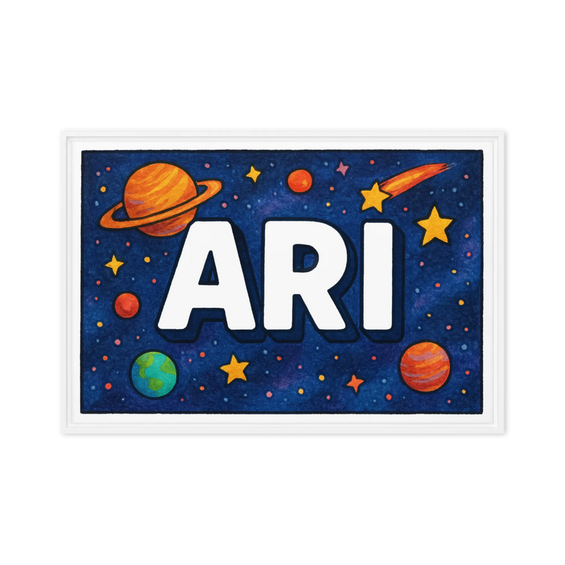 Adventurous ari Space Explorer Name Art