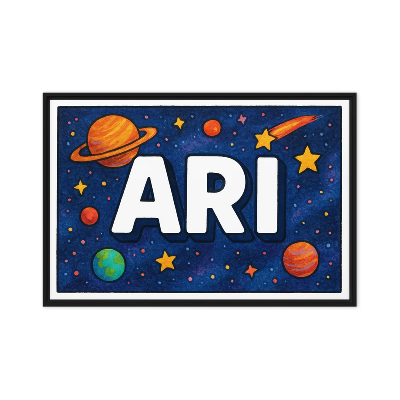 Adventurous ari Space Explorer Name Art