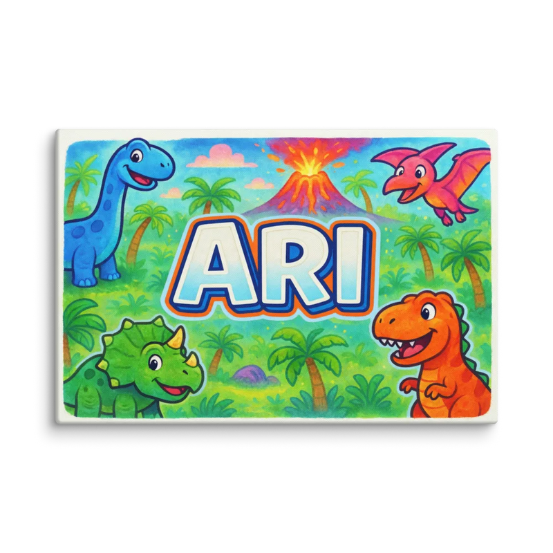 Adventurous ari Dinosaur Adventure Name Art