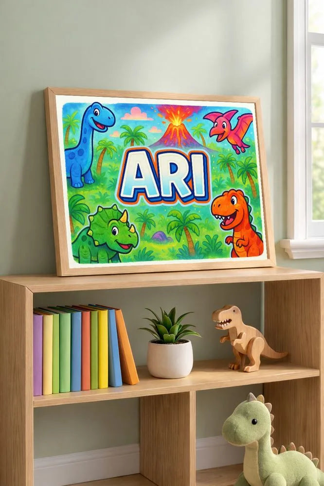 Adventurous ari Dinosaur Adventure Name Art