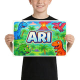 Adventurous ari Dinosaur Adventure Name Art