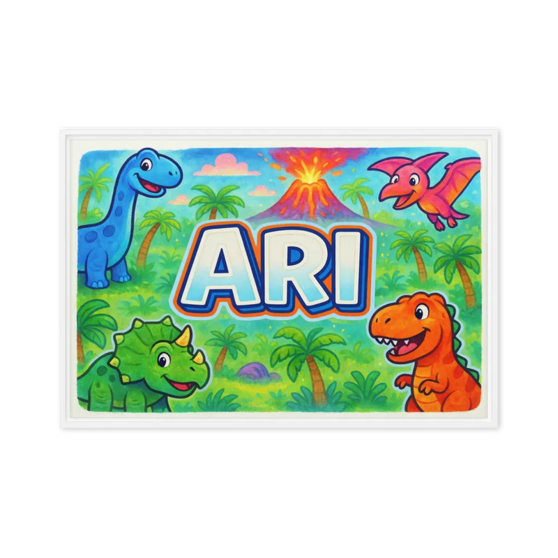 Adventurous ari Dinosaur Adventure Name Art