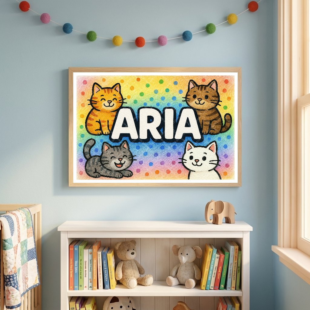 Personalized name art for Aria