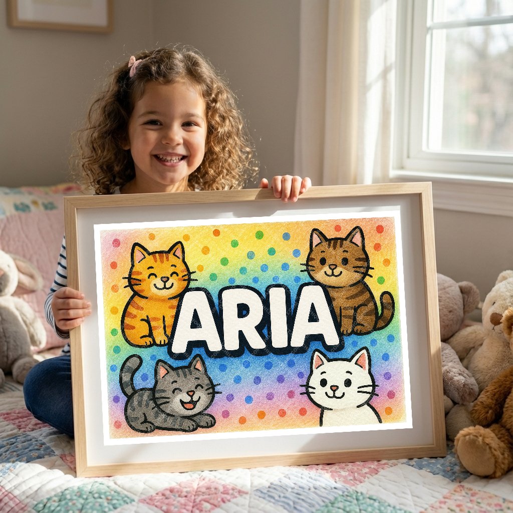 Personalized name art for Aria