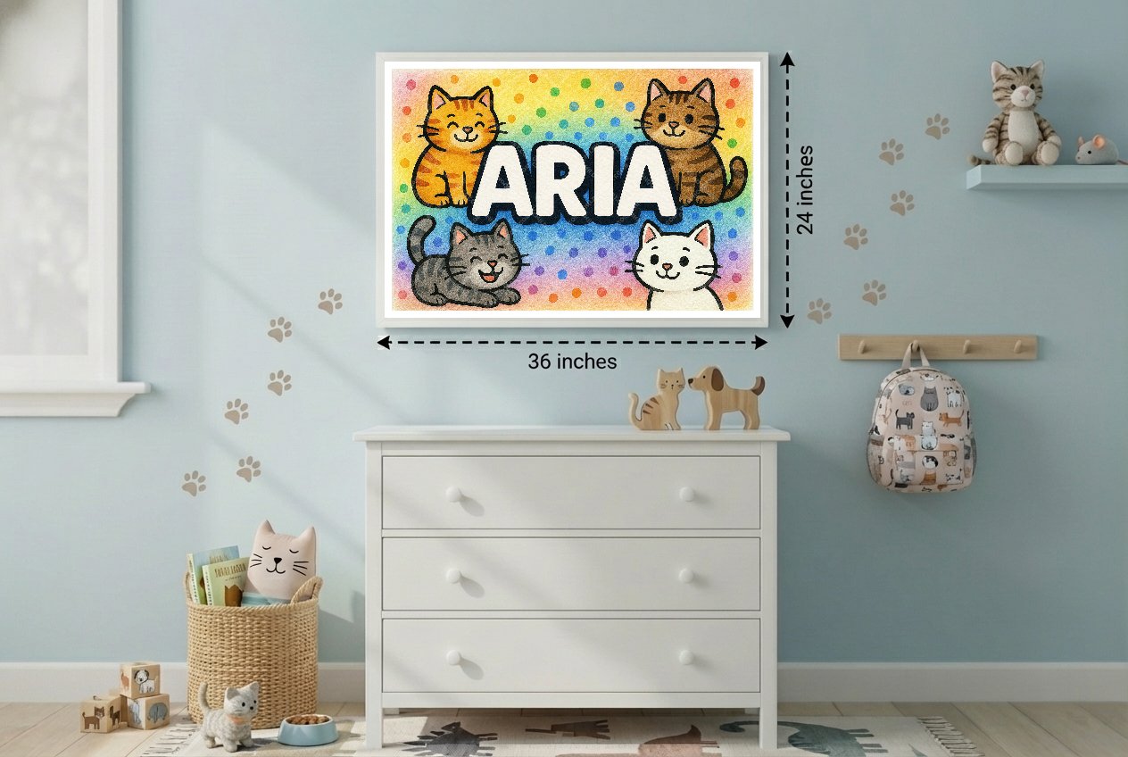 Personalized name art for Aria