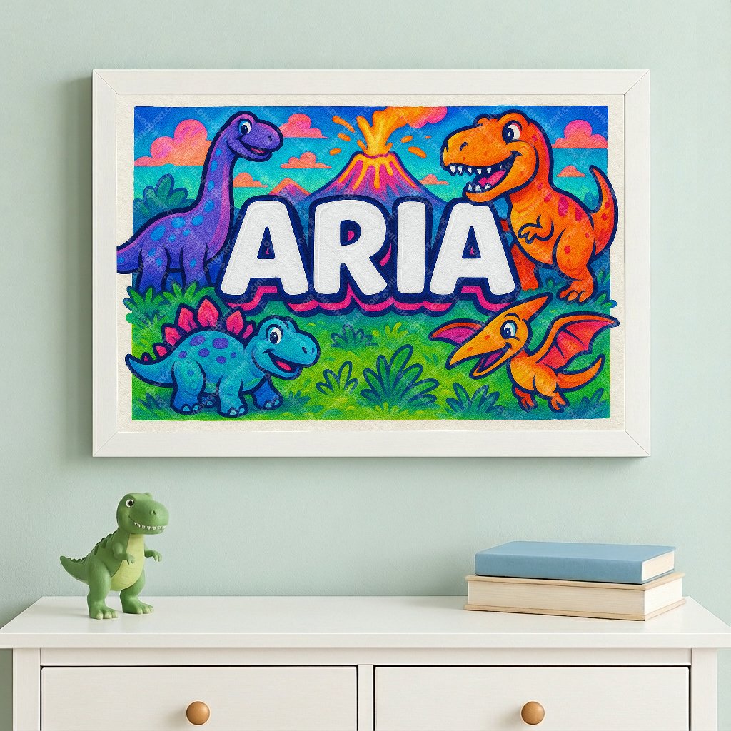 Personalized name art for Aria