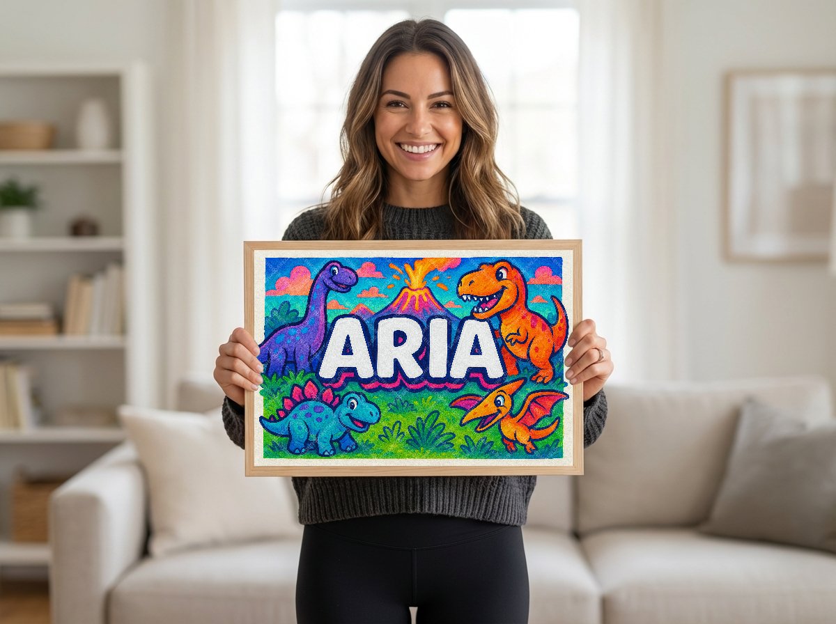 Personalized name art for Aria
