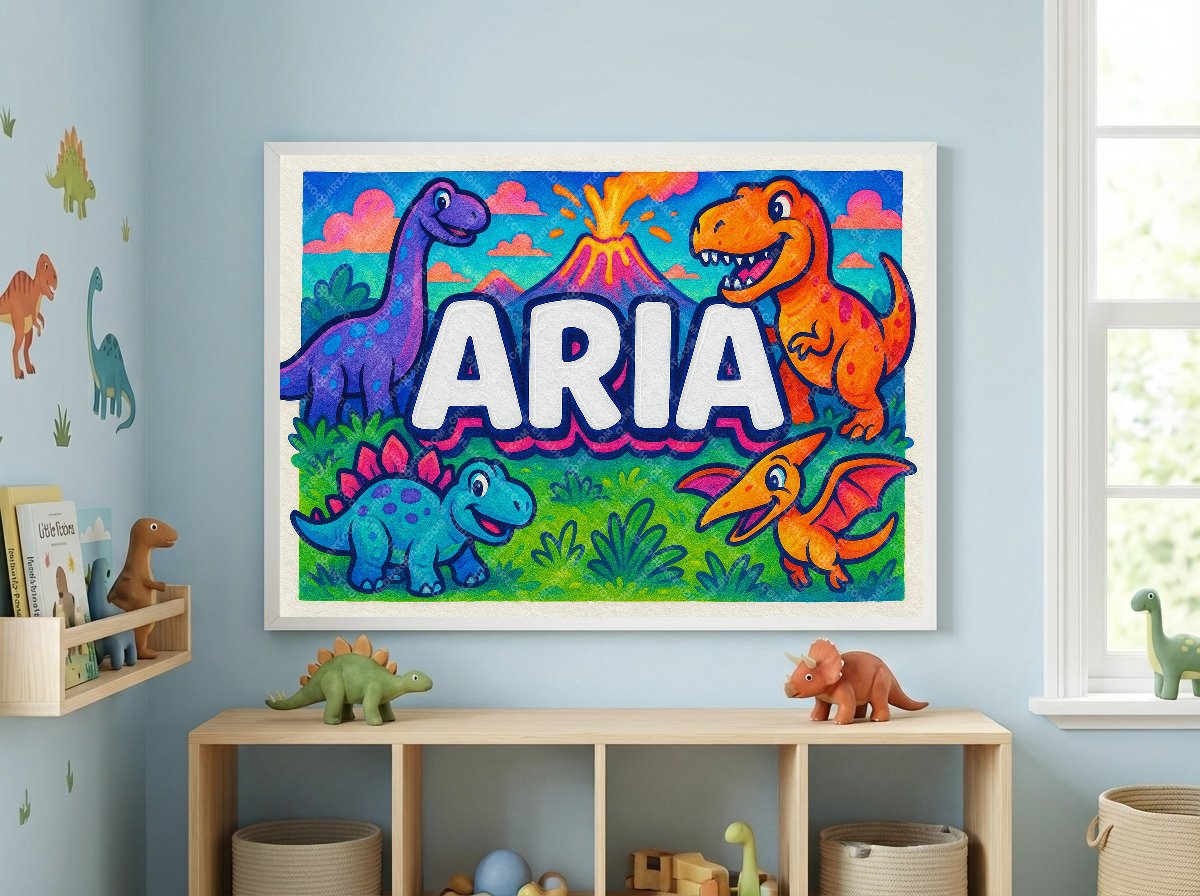 Personalized name art for Aria