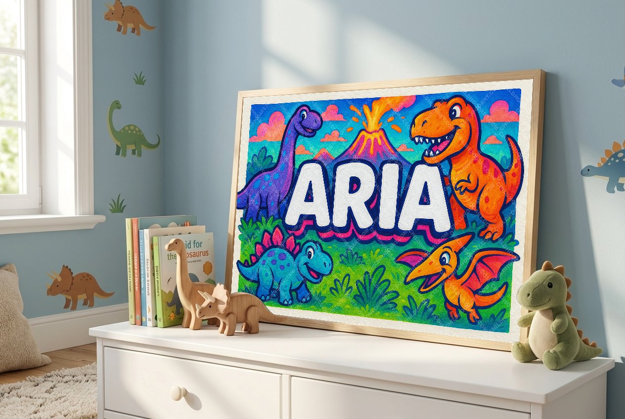 Personalized name art for Aria