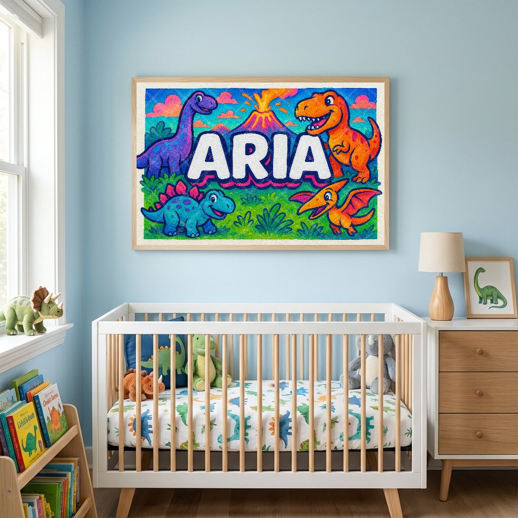 Personalized name art for Aria