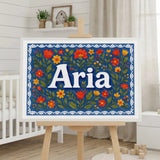 Calm personalized name art for Aria