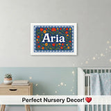 Calm personalized name art for Aria