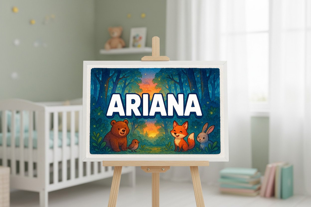 Personalized name art for Ariana