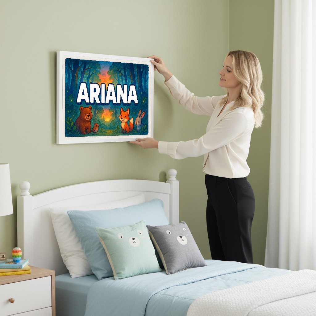 Personalized name art for Ariana