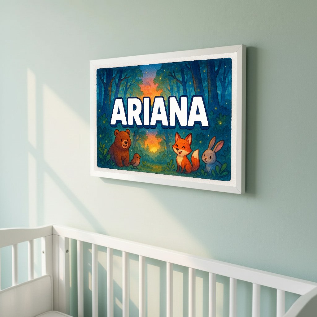 Personalized name art for Ariana