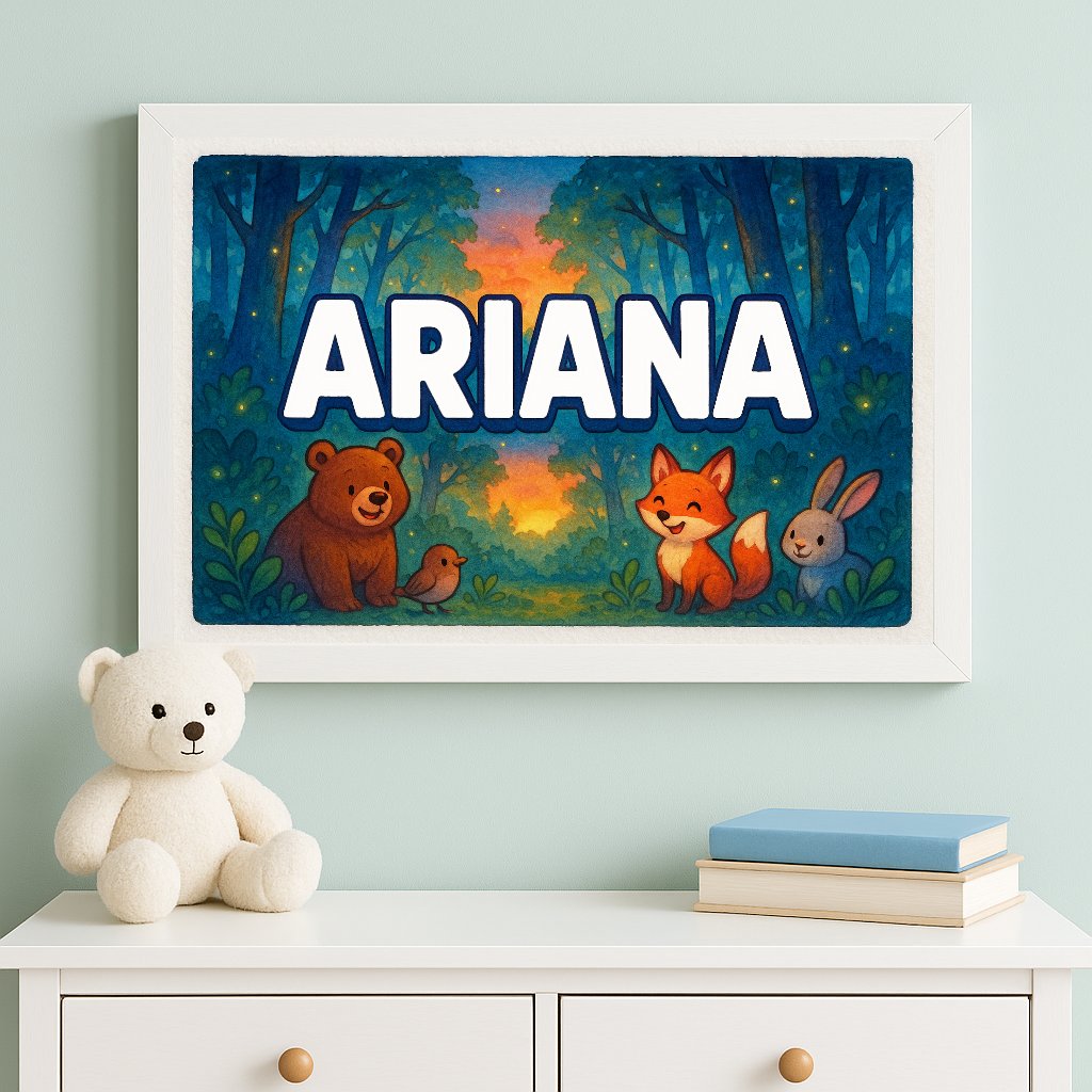 Personalized name art for Ariana