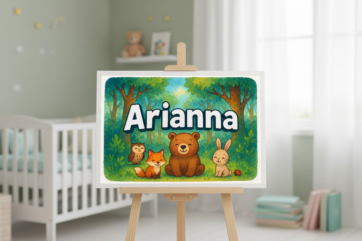 Personalized name art for Arianna