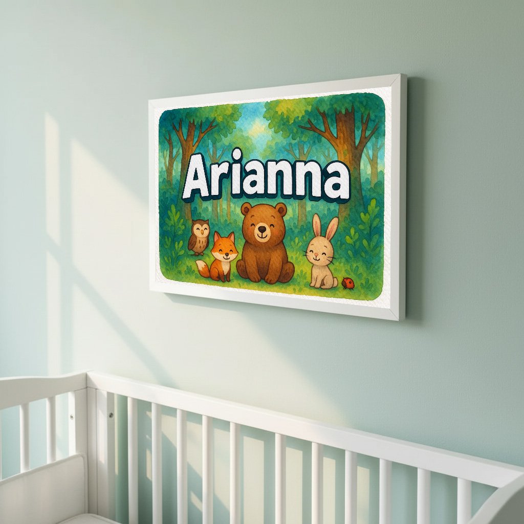 Personalized name art for Arianna