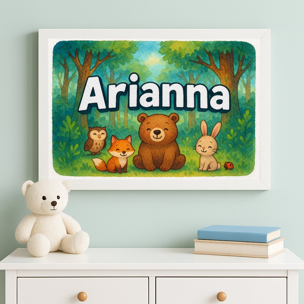 Personalized name art for Arianna