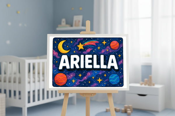 "Ariella" Amongst the Stars Personalized Space Artwork