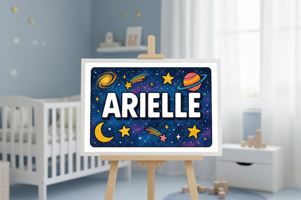 "Arielle" Amongst the Stars Personalized Space Artwork