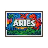 Aries Name Art - Dinosaur Adventure personalized wall print for kids