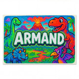 Armand Name Art - Dinosaur Adventure personalized wall print for kids