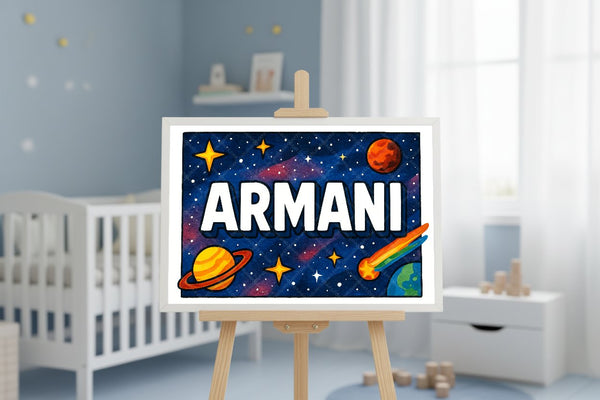 "Armani" Amongst the Stars Personalized Space Artwork